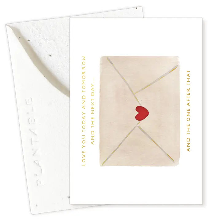 Plantable Card - Love Letters Sprout - Love + Friendship Mini Greeting Card