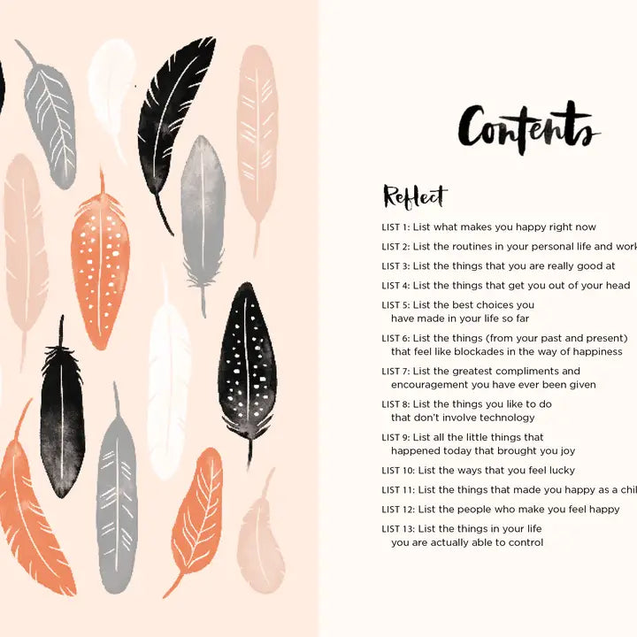 52 LISTS FOR HAPPINESS JOURNAL (FLORAL PATTERN)