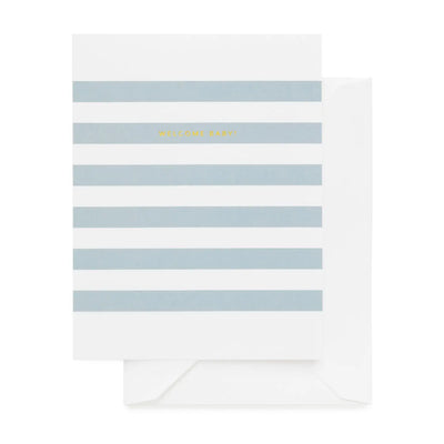 Blue Stripe Welcome Baby