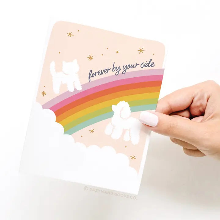 Forever By Your Side Rainbow Bridge Greeting Card