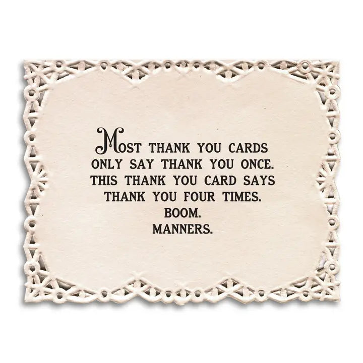 Repeated Thank You Card