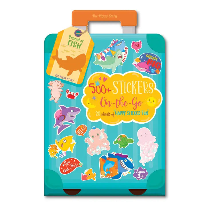 500+ STICKERS ON-THE-GO - SCHOOL OF FISH