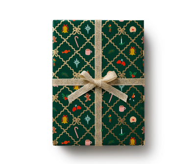 Holiday Argyle Continuous Wrapping Roll