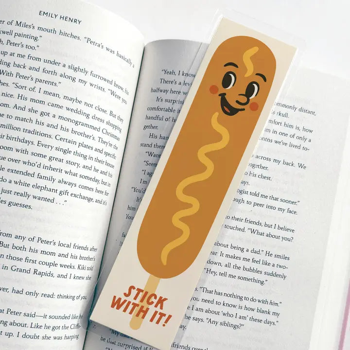Stick with It Corn Dog Laminated Bookmark