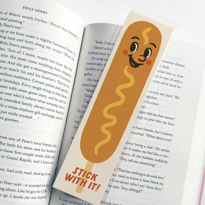 Stick with It Corn Dog Laminated Bookmark
