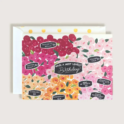 Spring Flowers Market Birthday Greeting Card