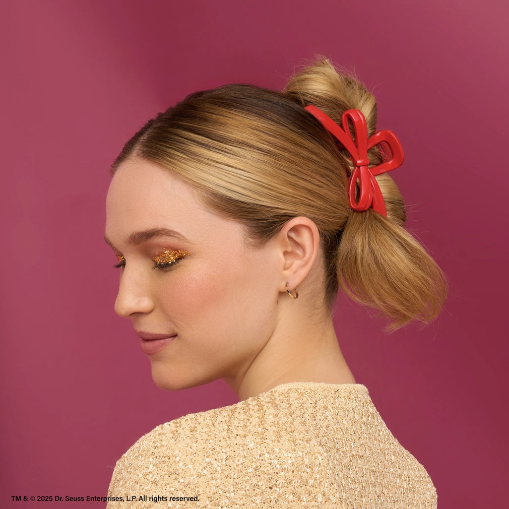 The Grinch X Kitsch Red Bow Claw Clip
