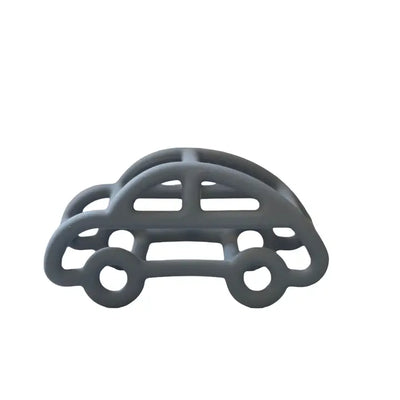 3D Silicone Car Teether in Navy Blue