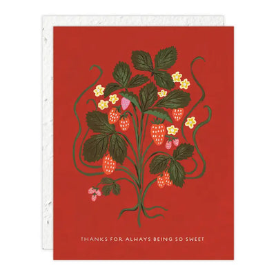 Plantable Card - Sweet Strawberry - Thank You Card