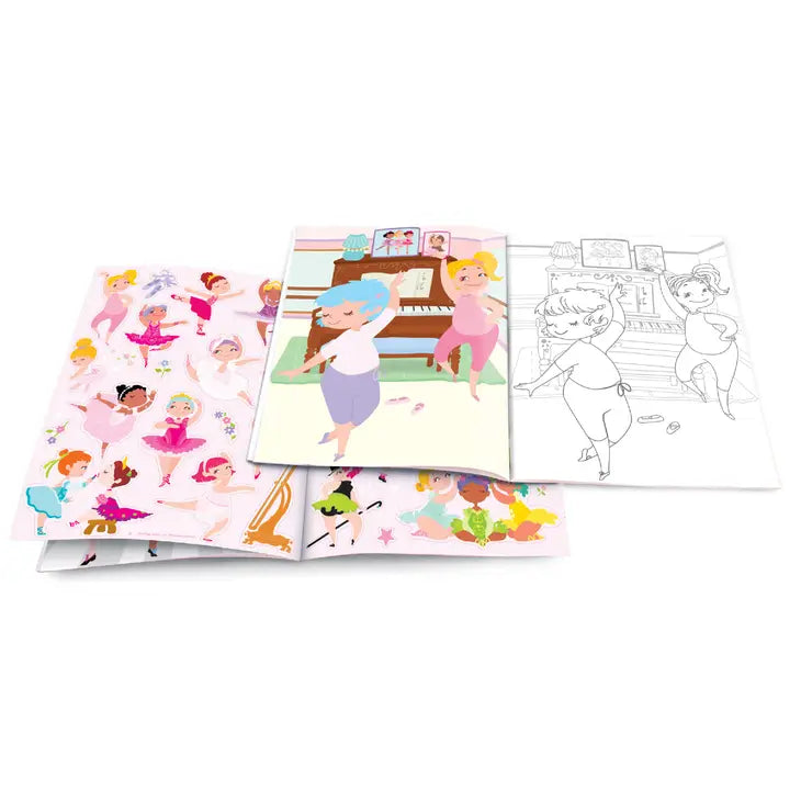 DRY ERASE COLORING BOOK - PRETTY BALLERINAS
