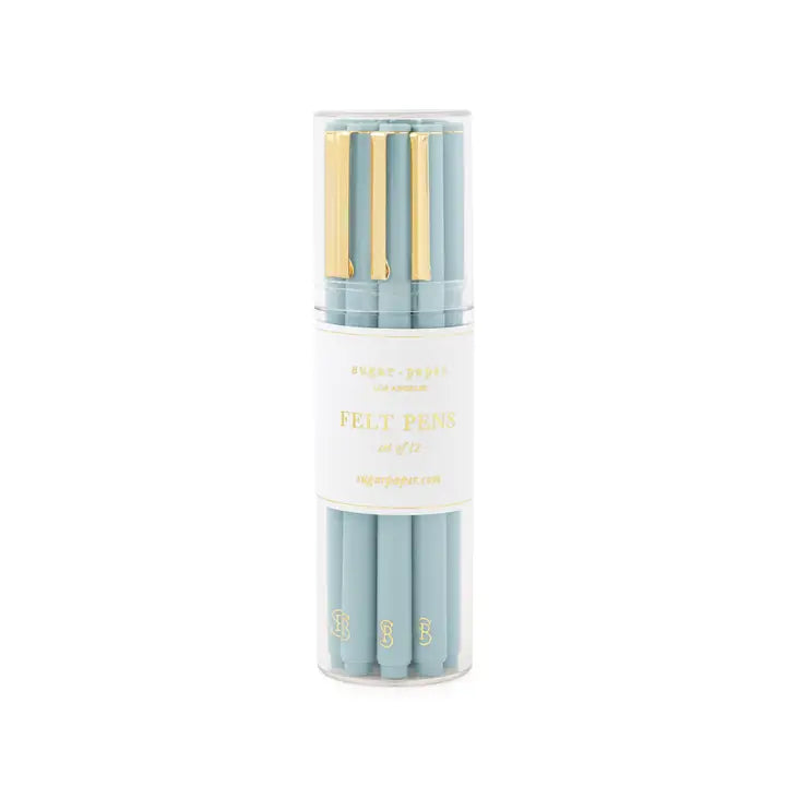 Bulk Felt Pen Set, Solid Blue, Set of 12