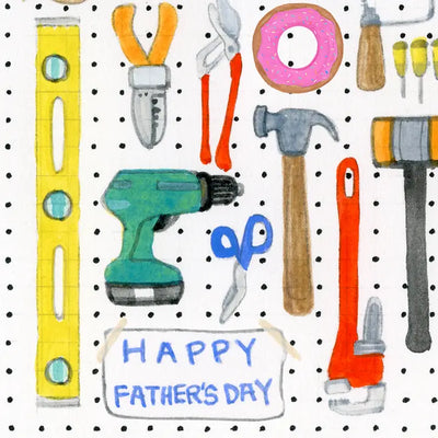 DAD TOOLS WITH DONUT CARD