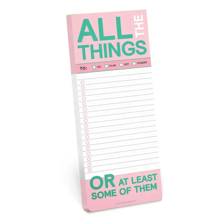 ALL THE THINGS MAKE-A-LIST PAD