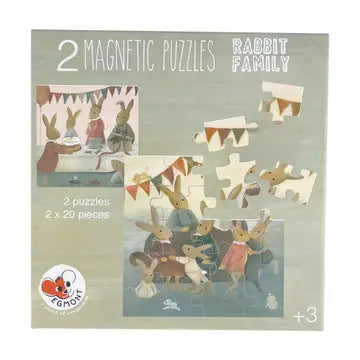 Magnetic Puzzle: Rabbit Family