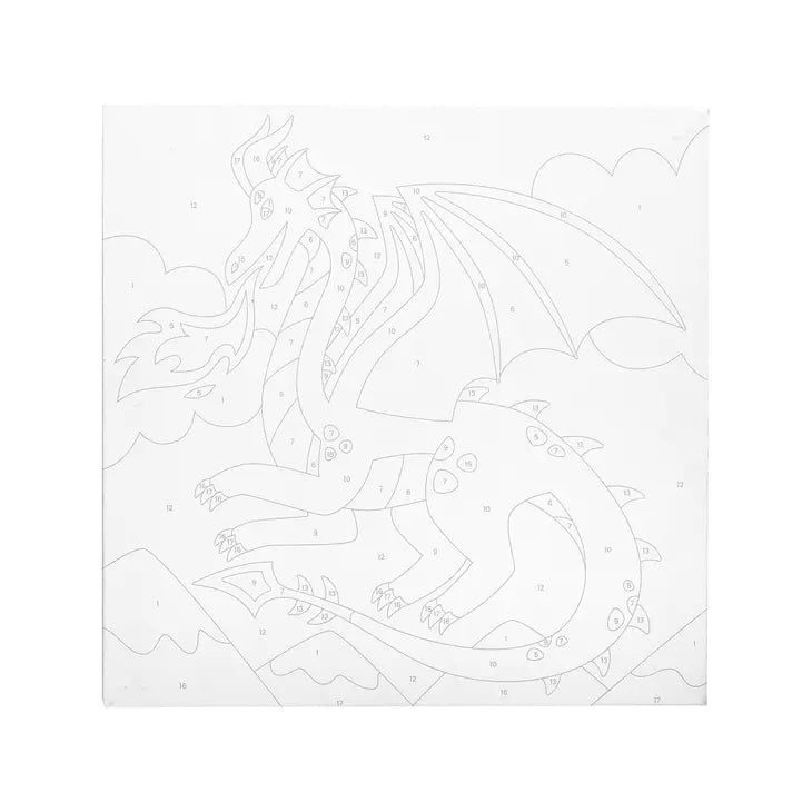 COLORIFIC CANVAS PAINT BY NUMBER KIT - FANTASTIC DRAGON