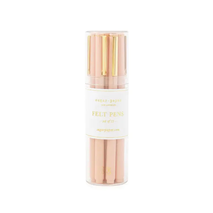 Bulk Felt Pen, Solid Rose, Set of 12