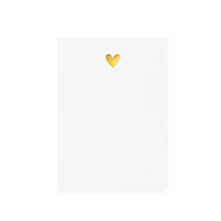 MINI NOTEPAD - GOLD HEART