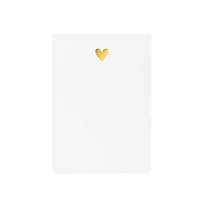 MINI NOTEPAD - GOLD HEART