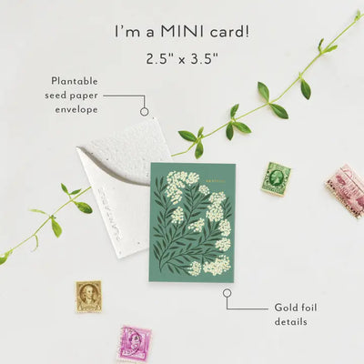 Plantable Card - Grateful Sprout - Thank You Mini Greeting Card 2.5