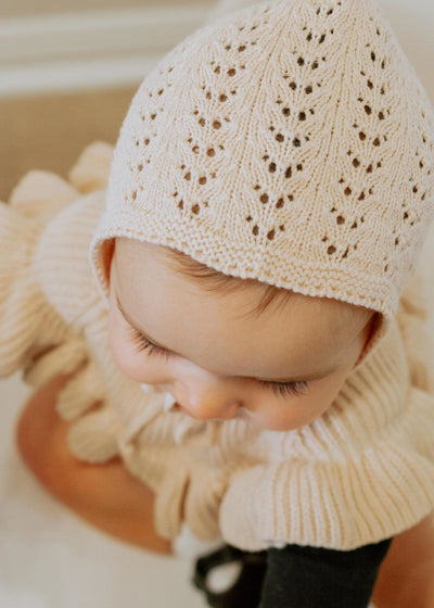 Jamie Knit Bonnet - Dusty Pink