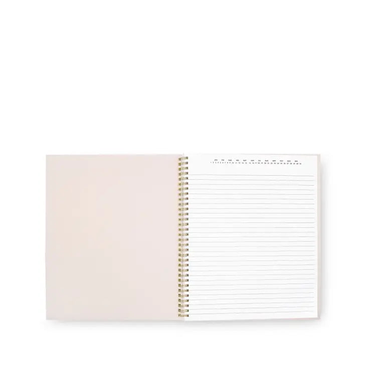 GOLD DOT WITH SCRIPT LARGE SPIRAL NOTEBOOK
