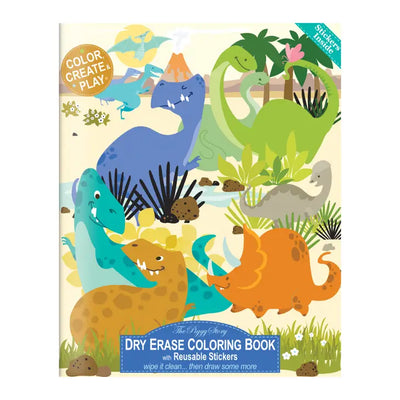 DRY ERASE COLORING BOOK - DINOSAUR WORLD