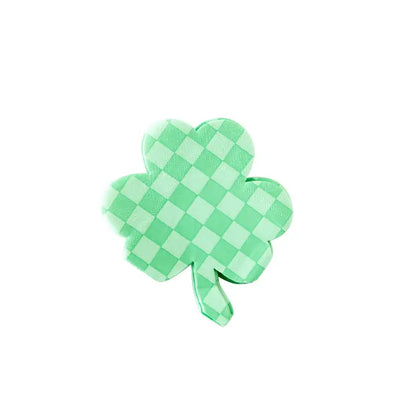 CHECKERED SHAMROCK PAPER NAPKIN