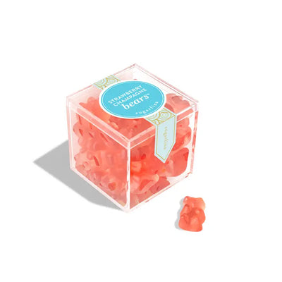 STRAWBERRY CHAMPAGNE BEARS - SMALL CUBE