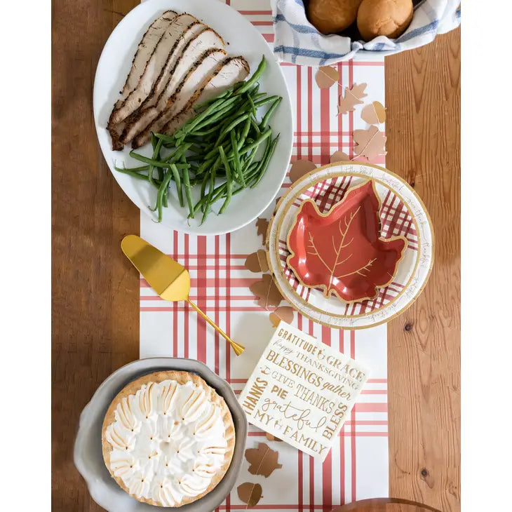 HARVEST/THANKSGIVING PLAID TABLE RUNNER