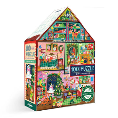 Christmas House 100 Piece Puzzle (Shaped Box)