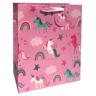 LARGE UNICORN PINK GIFT BAG