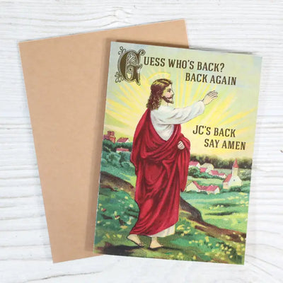 Jc's Back Say Amen - Funny Easter Card