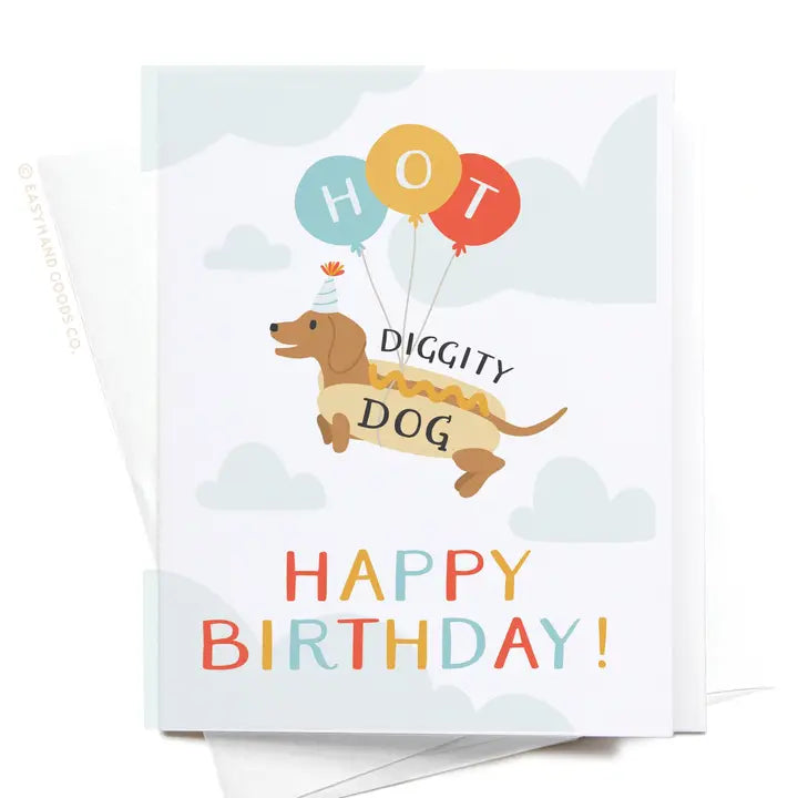 Hot Diggity Dog Greeting Card