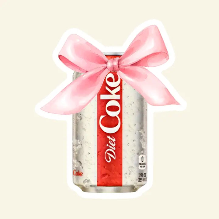 Diet Coke Love Sticker – Bow Design For Journals, Tumblers