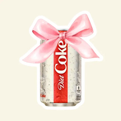 Diet Coke Love Sticker – Bow Design For Journals, Tumblers