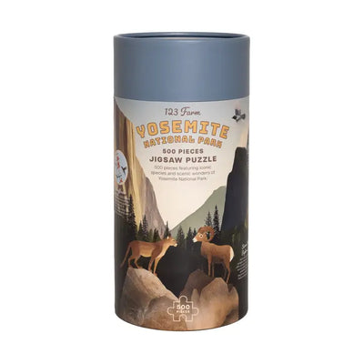 Yosemite Puzzle – 500 Pc Tube with Vintage Illustrations