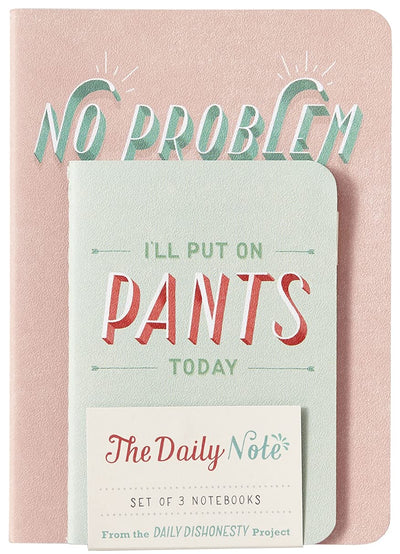 DAILY DISHONESTY: THE DAILY NOTE (SET OF 3 NOTEBOOKS)