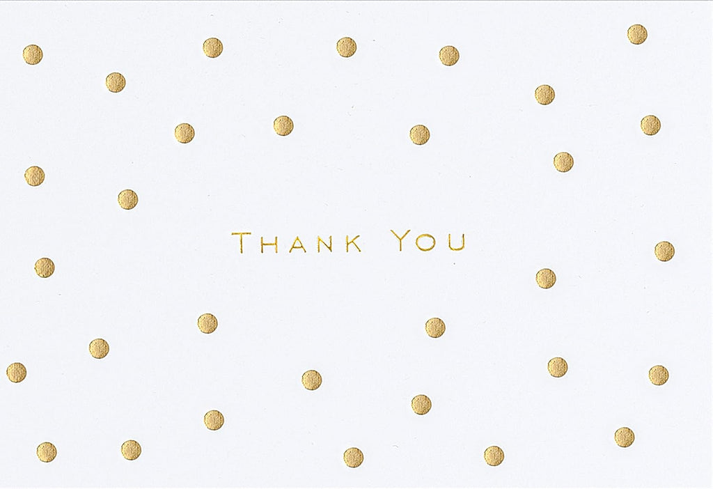GOLD DOTS THANK YOU NOTES