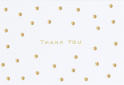 GOLD DOTS THANK YOU NOTES