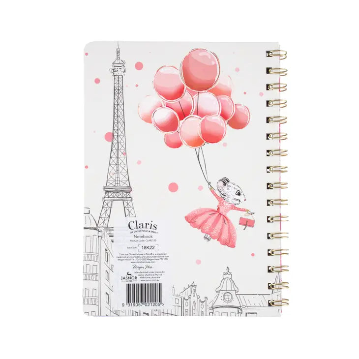 CLARIS THE CHICEST MOUSE IN PARIS - SPIRAL NOTEBOOK