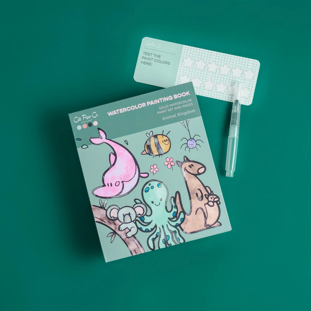 Watercolor Book and Paint Set - Animal Kingdom