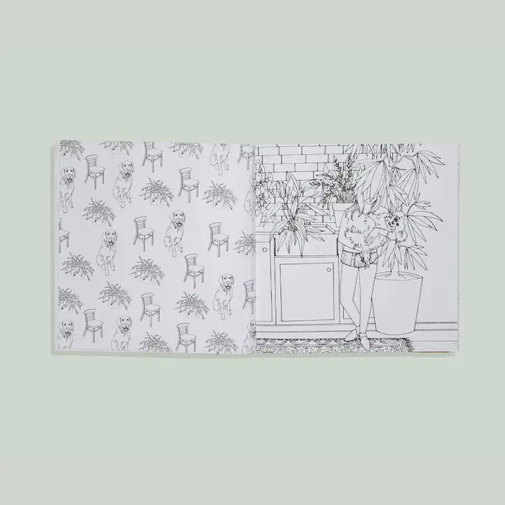 THE PLANT LADY: A FLORAL COLORING BOOK