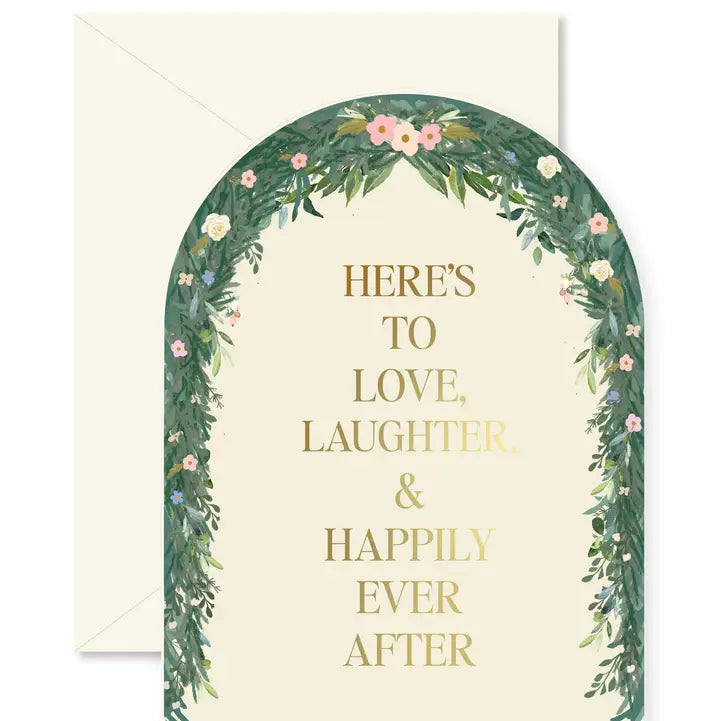 Wedding Floral Arch Die-Cut Greeting Card