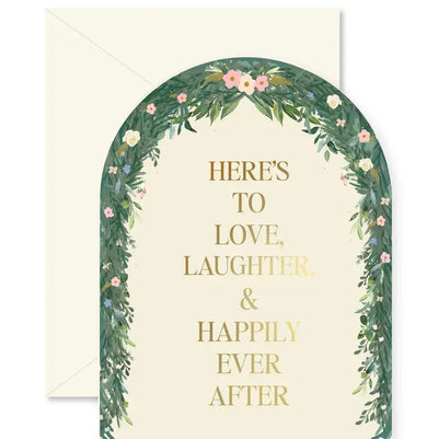 Wedding Floral Arch Die-Cut Greeting Card