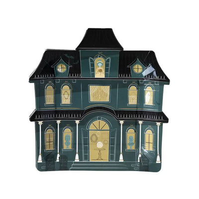 HAUNTED VILLAGE MANSION SHAPED PAPER PLATE - Final Sale