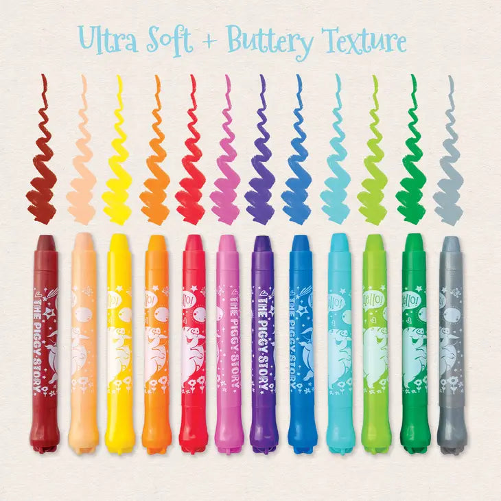 DRY ERASE TWISTABLE GEL CRAYONS - ANIMALS AROUND THE WORLD