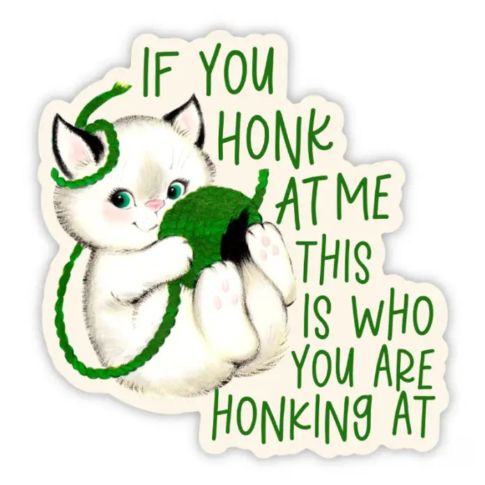Honking At Cute Cat Bumper Sticker