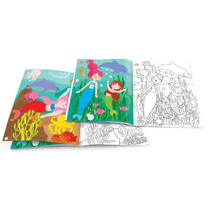 DRY ERASE COLORING BOOK - MAGICAL MERMAIDS