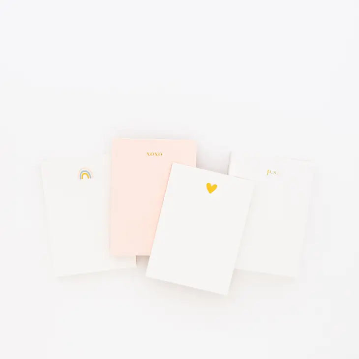 MINI NOTEPAD - GOLD HEART