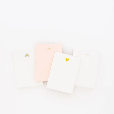 MINI NOTEPAD - GOLD HEART